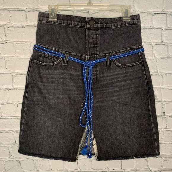 Hudson Sloane fold over waist denim skirt. Size 29 - Picture 3 of 4